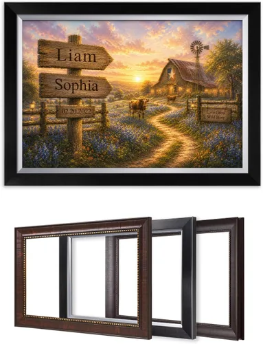 Miniatura 10 de IPIC - Personalized Framed Canvas with Custom Street Sign in Boston Personalized Street Signs with Names, Custom Canvas Print, Boston Sunset