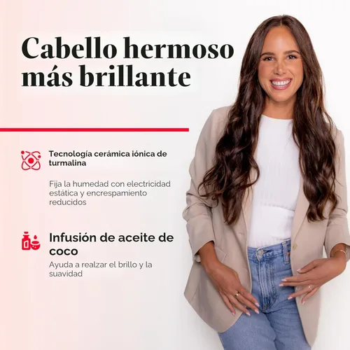 Miniatura 3 de REVLON SmoothStay - Rizador de pelo con infusión de aceite de coco, rizador de barril de 1 ½ pulgadas para rizos sueltos, cabello brillante