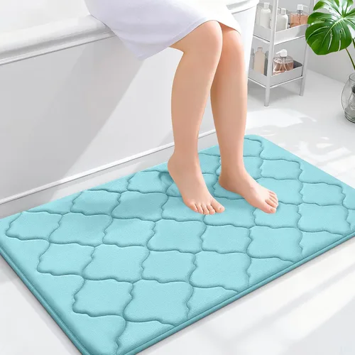 Miniatura 270 de OLANLY Alfombra de Baño de Espuma Viscoelástica de 24 x 16 pulgadas, Ultra Suave y Absorbente, Alfombras de Baño Antideslizantes, Cómodas, Lavables