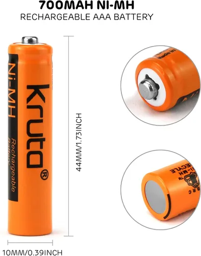 Miniatura 2 de NI-MH - Batería recargable AAA de 1.2 V, 700 mAh, hhr-55aaabu, pilas AAA para teléfonos inalámbricos Panasonic, controles remotos, electrónica