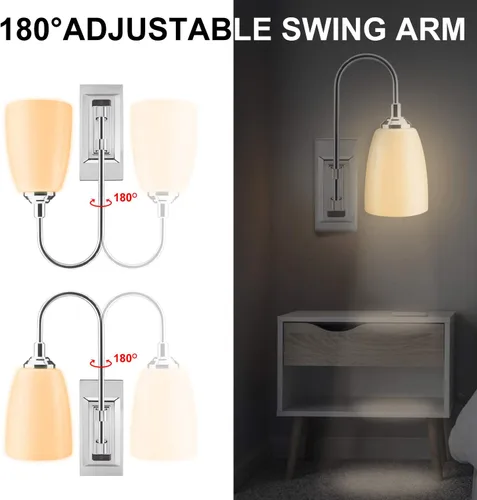 Miniatura 5 de HONWELL Lámpara de pared LED que funciona con pilas, apliques de pared para interiores, inalámbrico, multicolor, para iluminación de habitación