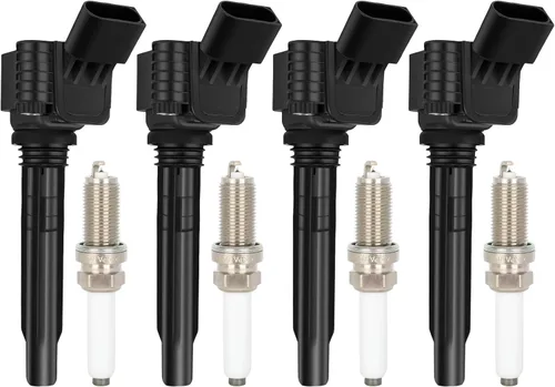 ECCPP UF765 4 bobinas de encendido con 4 bujías de iridio A4 Q5 2014-2020 l4 2.0L 1.8L UF765