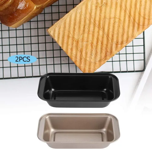 Miniatura 9 de Molde rectangular de 5.2 x 10 pulgadas, acero al carbono, antiadherente, pan, pastelería, utensilios para hornear para el hogar, cocina, panadería