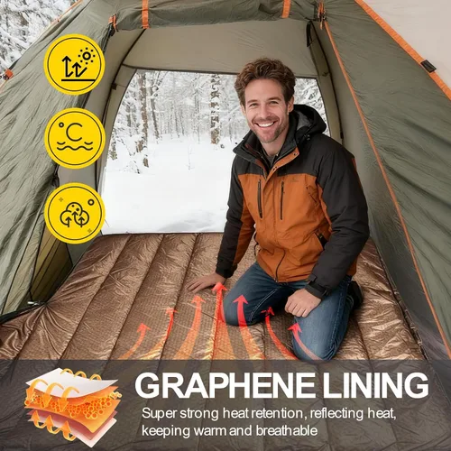 Miniatura 2 de REDCAMP Saco de dormir de franela para adultos, cómodos sacos de dormir de algodón para campamento, mochileros, senderismo, con capucha desmontable