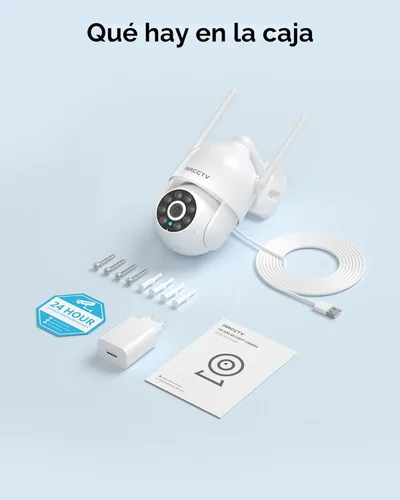 Miniatura 8 de ARCCTV Cámara de seguridad 2K para exteriores, WiFi 2.4G/5G, grabación 24/7, PTZ 360° con seguimiento automático, seguimiento de movimiento, visión