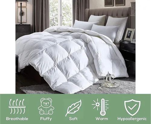 Miniatura 7 de PURE ECO Edredón de plumón alternativo de 1 pieza tamaño individual/individual XL, súper suave para todas las estaciones, 400 GSM, ligero, 4 lazos