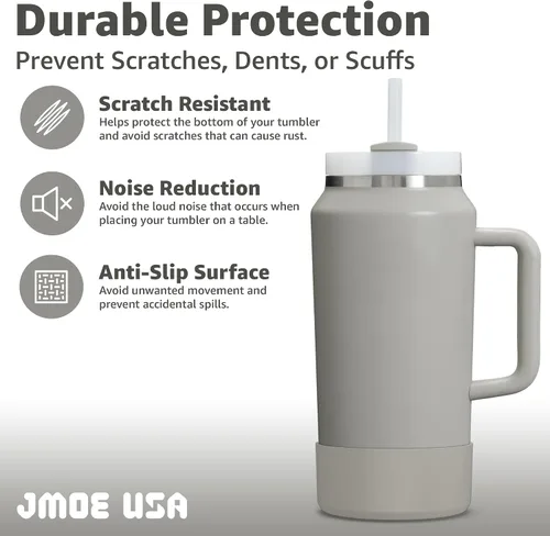 Miniatura 3 de Jmoe USA Funda para vaso Stanley Quencher H2.0 FlowState de 64 onzas con asa, silicona sin BPA, protector de funda para la parte inferior