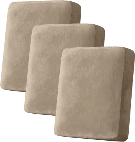 Miniatura 45 de Funda para Sofá de Terciopelo Elástico Funda de Cojín de Sofá 1 Pieza - Funda Deslizable Elástica Lavable para Asiento o Respaldo, Fundas de Asiento