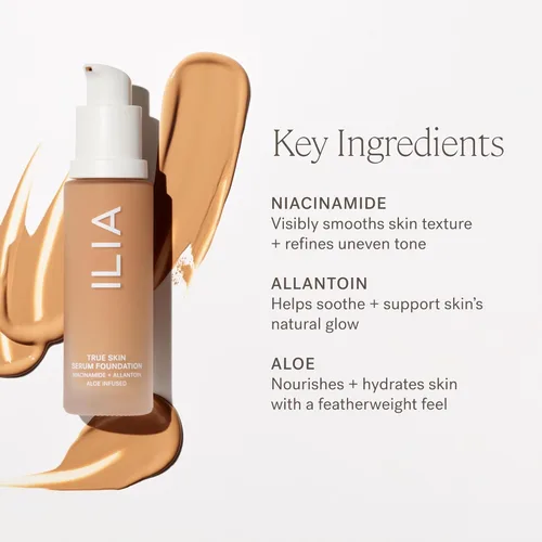 Miniatura 6 de ILIA - Base de maquillaje True Skin Serum No comedogénica, libre de crueldad animal, vegana, sensación sin peso, cobertura que se puede construir