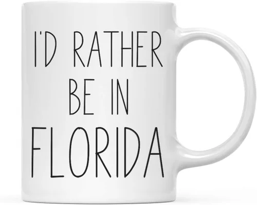 Miniatura 20 de Andaz Press Taza de café de 11 onzas, regalo con texto en inglés "I'd Rather Be in Alabama", 1 paquete, para estudiar en el extranjero, regalo