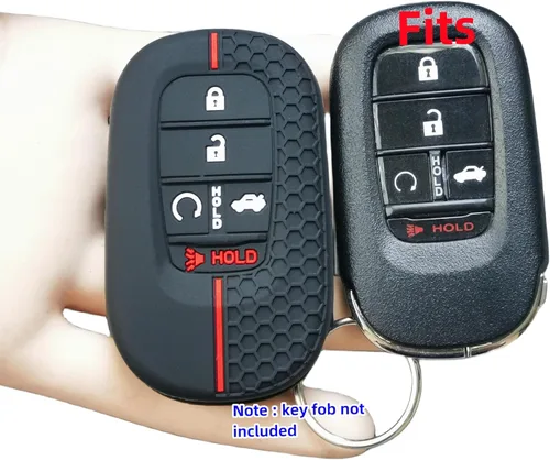 Miniatura 3 de 2 fundas de silicona para llavero inteligente de 5 botones para Honda Accord Civic Pilot HR-V CR-V Sport SI EX EX-L Touring 2022 2023 2024 2025