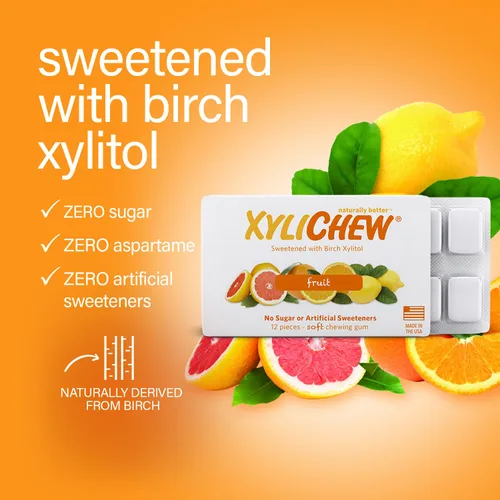 Miniatura 4 de Xylichew - Botes de goma de mascar 100% xilitol, sin OMG, gluten, aspartame y goma sin azúcar, cuidado bucal natural, alivia el mal aliento