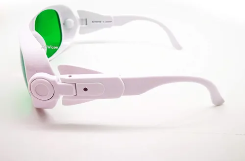 Miniatura 4 de MCWlaser Gafas de seguridad láser 190-470nm y 610-760nm para luz UV, azul, rojo rubí, verde, láser de picosegundo 405 nm, 445 nm, 450 nm, 635 nm