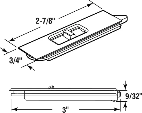 Miniatura 4 de Par de cerrojo corredizo a presión Prime-Line F 2734 construcción de plástico blanco, con resorte