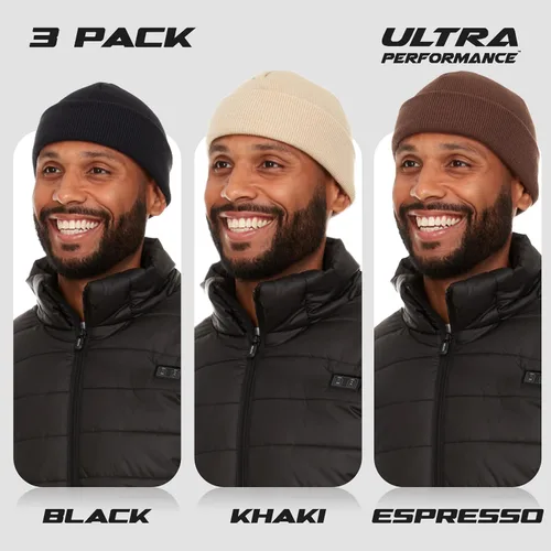 Miniatura 2 de Ultra Performance Paquete de 3 gorros de invierno para hombres y mujeres, gorros de calavera para hombre y mujer