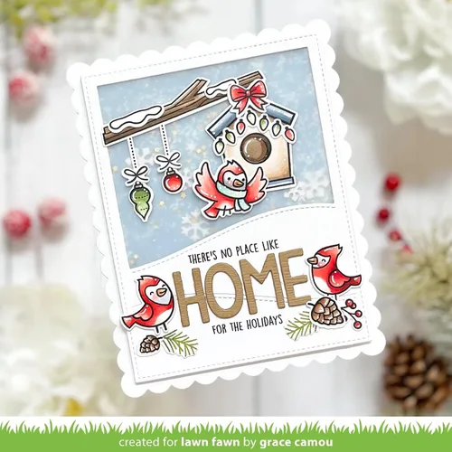 Miniatura 3 de Lawn Fawn - Complemento de pájaros de invierno - Sellos, troqueles y bolsillo