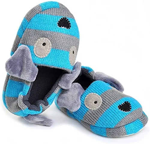 Miniatura 2 de Enteer Pantuflas para perros para bebés y niños, Azul Patchwork