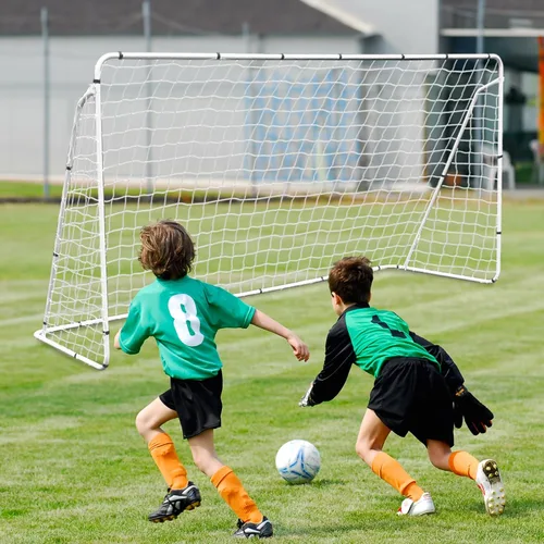 Miniatura 8 de F2C Soccer Net 12 x 6 Soccer Goal for Backyard, Steel Frame for Kids, Adult Portable Shooting Training Aid with Carry Bag,Ground Stakes Waterproof