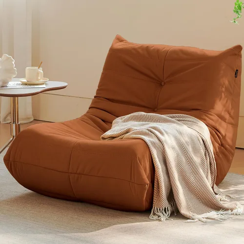 Miniatura 11 de Silla Puf, Silla Puf Loveseat junto a la Chimenea Sofá Puf para Adultos, Sillas Puf de 2 Plazas para Adolescentes con Espuma de Alta Resistencia