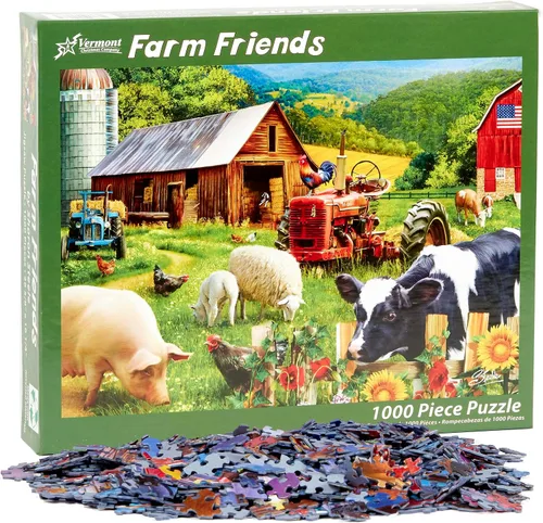 Miniatura 4 de Vermont Christmas Company Rompecabezas de 1000 piezas de Farm Friends