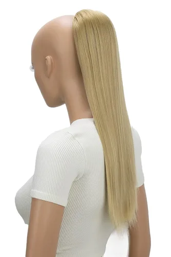 Miniatura 18 de CAISHA Extensión de cola de caballo de 22" con cordón voluminoso Straigtht negro-marrón PH503
