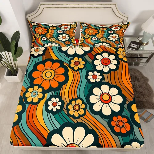 Miniatura 19 de Juego de sábana bajera ajustable para niños de fresa roja, tamaño individual, diseño de corazón dulce princesa, decoración de habitación para niñas