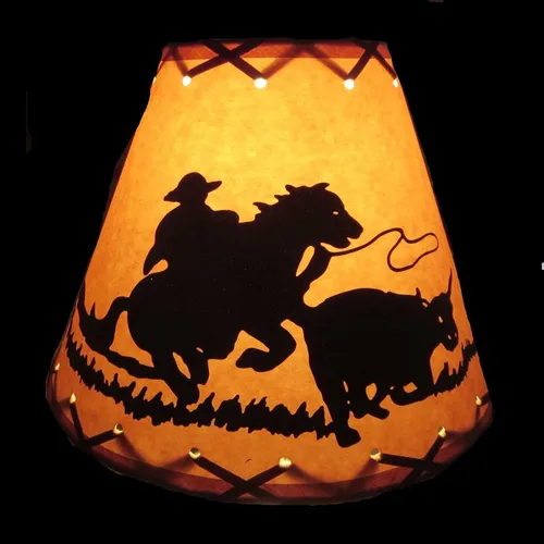 Miniatura 3 de Pantalla de lámpara rústica estilo vaquero de 14 pulgadas. Haz clic en las fotos para ver las opciones de tamaño y estilo Oso de 14 pulgadas