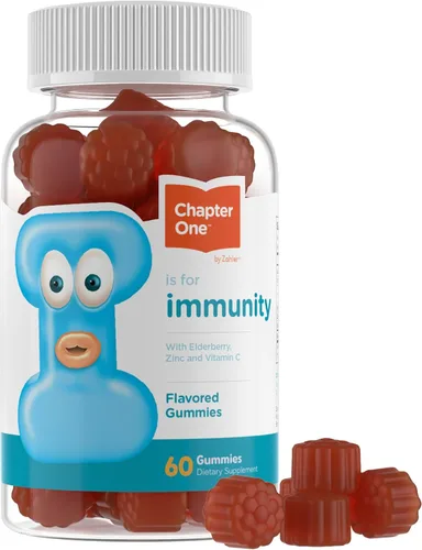 Zahler - Gomitas de apoyo inmunológico Chapter One con vitamina C, zinc y bayas de saúco negro, para niños y adultos (60 unidades), Kosher,