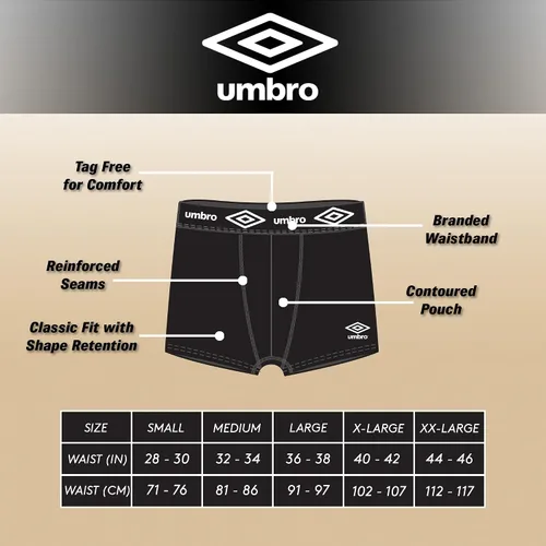 Miniatura 6 de Umbro Ropa interior para hombre, entrepierna corta de 4 pulgadas, ropa interior de algodón transpirable para hombre, paquete de 6, ropa