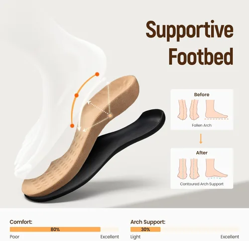 Miniatura 5 de Athlefit - Sandalias ortopédicas con soporte de arco para mujer, cómodas, con correa en T, sandalias casuales planas con soporte ortopédico