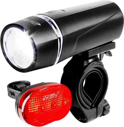 Miniatura 10 de Luces de Bicicleta BV, Super Brillantes con 5 Faros LED Delanteros y 3 Traseros, Luces de Bicicleta para Montar de Noche con Liberación Rápida, Set