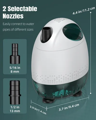 Miniatura 6 de Pawfly Bomba de agua sumergible de 230 GPH de 12 W, bomba de fuente portátil pequeña con elevación de 3.3 pies de altura ultra silenciosa bomba