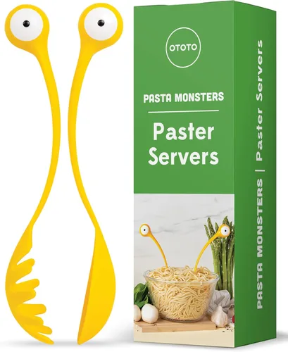 Miniatura 8 de OTOTO Bernie Bunny Pinzas para Tostadora - Conejo, Servidores de Ensalada - Mini Pinzas Multiusos para Aperitivos, Utensilios de Madera y Lindos