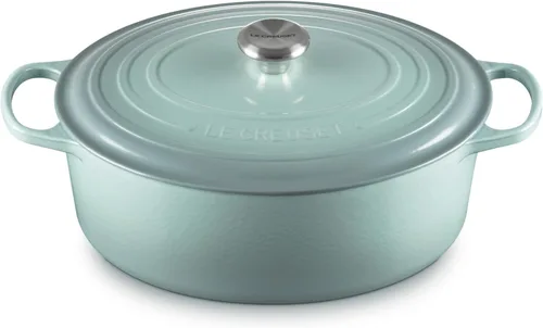 Miniatura 19 de Le Creuset Horno holandés ovalado Signature de hierro fundido esmaltado, 2.75 cuartos de galón., Blanco