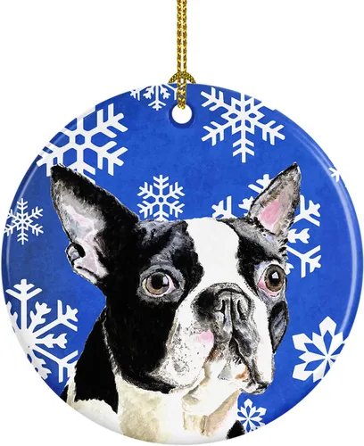 Miniatura 138 de Caroline's Treasures Cavalier Spaniel - Adorno de cerámica para colgar en el árbol de Navidad, para el hogar, Navidad, fiestas, regalo, 3 pulgadas