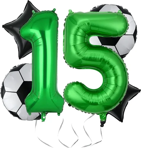 Miniatura 11 de Globos de fútbol para 2º cumpleaños, suministros para fiesta de cumpleaños de fútbol, Copa del Mundo, Deportes de fútbol, decoraciones de fiesta