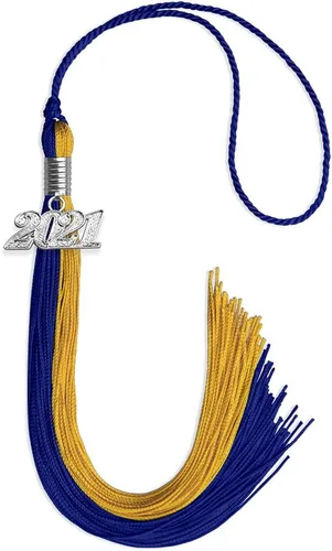 Miniatura 133 de Endea Graduation Borla de doble color con gota de fecha plateada (negro/oro antiguo, 2025)