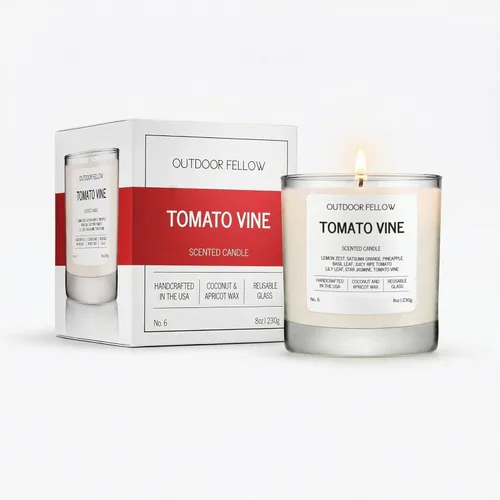 Miniatura 9 de Outdoor Fellow Vela perfumada Campfire – Madera ahumada, ámbar y cedro carbonizado, 8 onzas