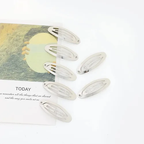 Miniatura 6 de Lawie Paquete de 100 pinzas de metal ovaladas de 2 pulgadas 2.0 in, horquillas plateadas, pinzas finas y finas, accesorios de bricolaje para mujeres