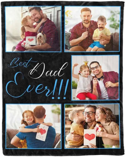 Miniatura 10 de D-Story Mantas para papá, manta de regalo personalizada de hija, manta para el Día del Padre, regalos para papá de parte de la hija, manta con fotos