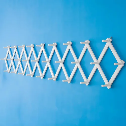 Miniatura 24 de SKOLOO Perchero para sombreros de pared con 17 ganchos, madera maciza, moderno, ampliable, perchero de pared para abrigos, sombreros, bolsos, gorras