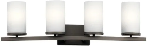 Miniatura 35 de Kichler Crosby 45495NI - Aplique de pared de 9.25 pulgadas en níquel cepillado, 1 luz contemporánea para pasillo o baño con cristal de ópalo