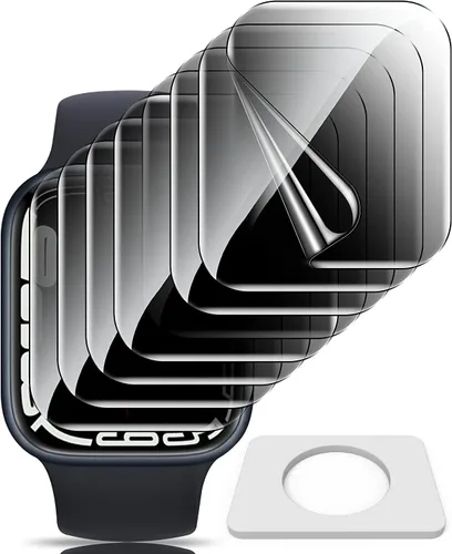 Miniatura 9 de UniqueMe Paquete de 6 protectores de pantalla de privacidad de TPU compatibles con Apple Watch de 1.575 pulgadas, película flexible mejorada
