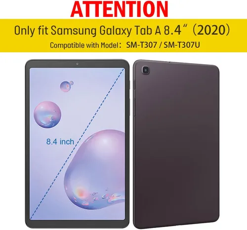 Miniatura 3 de Funda para Samsung Galaxy Tab A 8.4 2020, resistente policarbonato duro de silicona suave a prueba de golpes, resistente funda protectora de alto