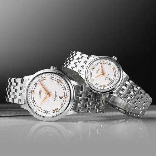 Miniatura 4 de SKMEI Watches for Women Fashion Dress Diamond Ladies Small Wrist Watch Two Tone Stainless Steel Waterproof Day Date Analog Quartz Female Watches