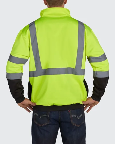 Miniatura 3 de Utility Pro UPA542-M UPA542 - Sudadera de poliamida de alta visibilidad con cremallera de 1/4 con protector de tela de teflón Dupont