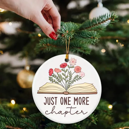 Miniatura 3 de Adorno para amantes de los libros, adornos de libros para árbol de Navidad, adorno de lectura de biblioteca de ratones de biblioteca, regalos