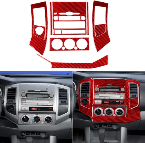 Miniatura 26 de 2 unids velocímetro coche marco ajuste medidor de aceite cubierta tacómetro calcomanía calcomanía odómetro compatible con Toyota Tacoma 2009 2010