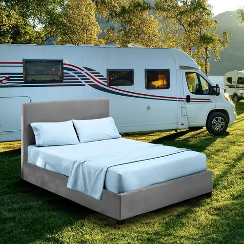 Miniatura 12 de Juego de sábanas para literas de autocaravana – 48 x 75 pulgadas, tamaño matrimonial 3/4, color azul aguamarina, litera para cuna, cama de caravana