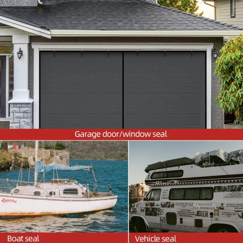 Miniatura 7 de Tira de sellado de goma, autoadhesiva en forma de D, de goma EPDM, para RV, barco, automóvil, camión, marina, puertas de garaje/ventana y más